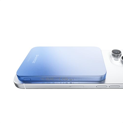 SHARGE AeroMag Power Bank Magsafe, Slim 5000mAh Cargador Portátil Magnético, Inalámbrica Batería Portátil Qi2 15W, Bateria Externa de Carga Rápida Compatible con iPhone 16 Pro/15/14 SHARGE AeroMag Power Bank Magsafe, Slim 5000mAh Cargador Portátil Magnético, Inalámbrica Batería Portátil Qi2 15W, Bateria Externa de Carga Rápida Compatible con iPhone 16 Pro/15/14