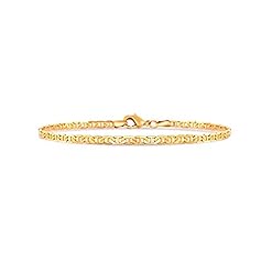 Alternative view of Barzel 18K Gold Plated Flat Marina Link Anklet for Women - Made In Brazil