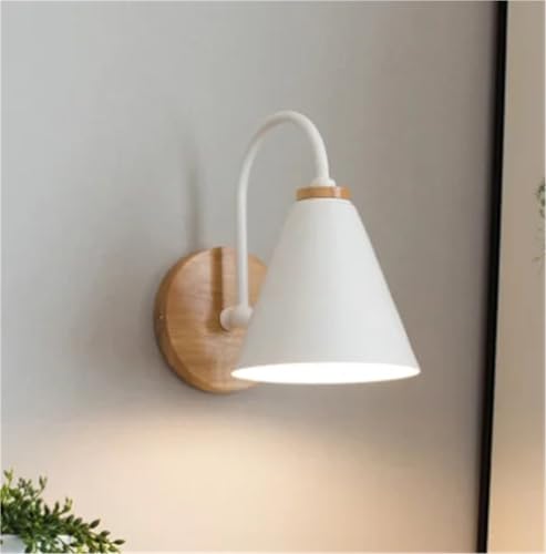 Aplique de pared nórdico blanco con diseño sólido moderno para iluminar tu dormitorio con estilo 3