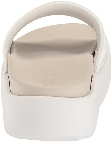 adidas Women's Adilette Platform Slide Sandal, White/Zero Metallic/Grey, 8 | Image 2