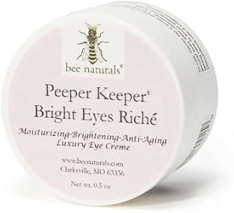 Bee Naturals Peeper Keeper Bright Eyes Riche Eye Crème - Hydrates & Reduces Fine Lines with Wheat Germ, Sesame Oil, Calendula Anti- Aging Peptide