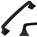 Koofizo Big Square Foot Cabinet Arch Pull - Black Furniture Handle, 5 Inch/128mm Screw Spacing, 10-Pack for Kitchen Cupboard Door, Bedroom Dresser Drawer, Bathroom Wardrobe Hardware