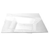 Party Essentials Disposable Dinnerware/Square Plastic Plates for Wedding/Birthday/All Occasions, 12-Ounce Salad/Snack Bowls, 10-Count, Clear Twisted