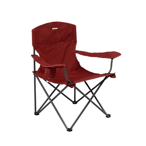 Vango Fiesta Folding Camping Chair for Picnics, Garden, Beach, Fishing (Dark Autumn)