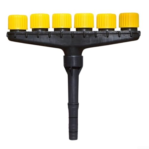 Spruzzatore d'acqua per giardinaggio all'aperto, irrigatore regolabile adatto per prati e cura delle piante (6 fori)