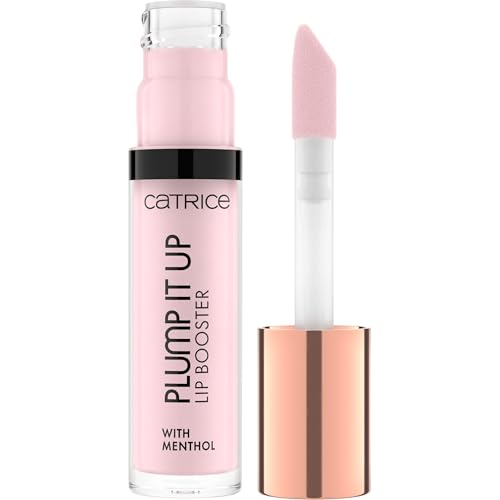 Catrice Plump It Up Lip Booster 020 No Fake Love, glänzender Lippenbooster in sanften Nude-Ton, aufpolsternder Effekt, kühlend, vegan, 3,5 ml
