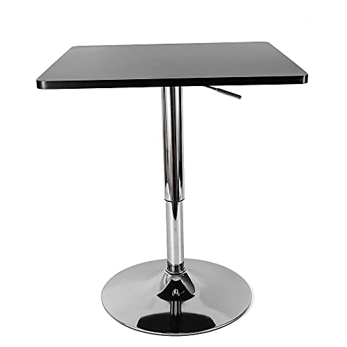soudesileim Table mange-debout moderne réglable en hauteur 70-90 cm Socle rond stable en acier inoxydable Résistant aux intempéries Table de bistrot Table...