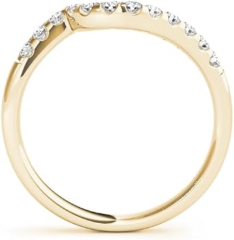 Curved Half Eternity Ring | 0.25ct to 2.00ct D/VVS Lab Diamond | 9K/18K Gold & 950 Platinum | UK Hallmarked | Gift for Women