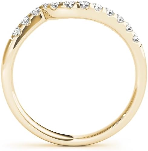 Curved Half Eternity Ring | 0.25ct to 2.00ct D/VVS Lab Diamond | 9K/18K Gold & 950 Platinum | UK Hallmarked | Gift for Women