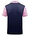 ZITY Mens Golf Shirt Short Sleeve Sport Moisture Wicking Performance Print Golf Polo Shirts for Men Collared Casual T-Shirt Pin Blue Large