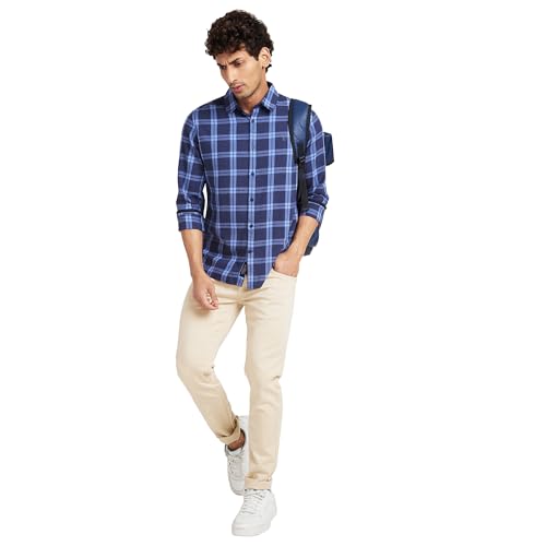 Image of Being Human Dark Grey Slim Fit Regular Collar Men's Shirt Clothing