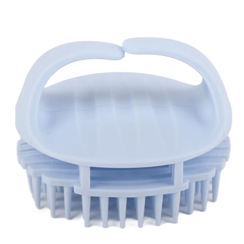 SPAZZOLA SHAMPOO MASSAGGIATORE CUOIO CAPELLUTO SETOLE MORBIDE PER RIMOZIONE FORFORA E