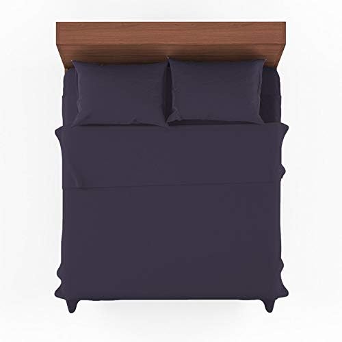 Callista 100% Cotton Sateen Sheet Set 400 Thread Count -Queen Size, Wrinkle-Free, Fade, Stain Resistant, Hypoallergenic -4 Piece Set -1 Flat Sheet, 1 Fitted Sheet and 2 Pillowcase -Neutrale Grey