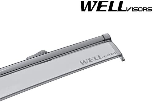WellVisors Window Visors Wind Deflectors Compatible with Volkswagen VW 2018-2026 Atlas with Black Trim Rain Guards 3-847VW017