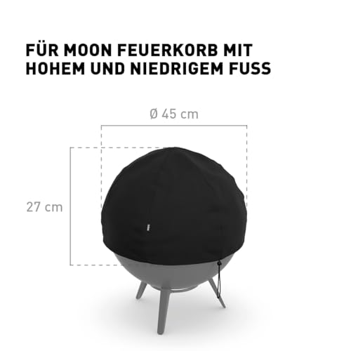 höfats - MOON 45 Abdeckhaube - passgenaue, wetterfeste, UV-beständige Schutzhülle, mit Kordelstopper - formhaltende Streben verhindern Wasseransammlungen - schützt den Feuerkorb vor Schmutz und Nässe