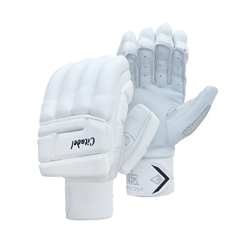 Image of Whitedot Citadel Cricket Batting Gloves||Suitable for Mens|Adult|Large Left Hand||Black