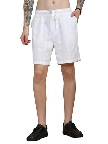 Image of StitchX Men's Airport Look Textured Seersucker Cotton Resort Shorts