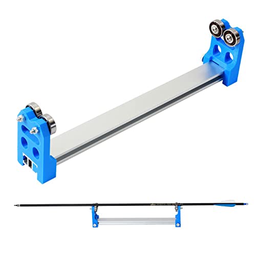 SOPOGER Archery Arrow Spinner Tester Arrow Squaring Tool Straightness Tester Carbon Arrow Shaft Spinner Balance Check Accessories (Light Blue)