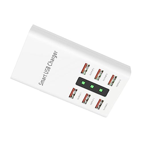 Cargador USB multipuertos Homoyoyo de 6 puertos y 30w para móvil y tablet
