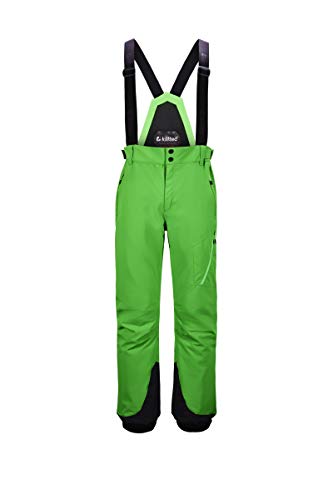 Killtec Herren Kuopio MN Ski PNTS Funktionshose Mit Abnehmbaren Trägern, Kantenschutz Und Schneefang, grün, L