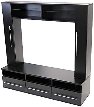 Amazon テレビ台 壁面収納 ハイタイプ 幅約160cm 耐荷重約50kg 黒 テレビラック テレビボード テレビスタンド テレビ台 Tv台 Tvボード Tvラック 壁面 壁寄せ 大型 薄型 Av収納 収納 棚 本棚 リビング 寝室 お洒落 引き出し シンプル ブラック Tvstands08bk ローボード