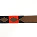 BAR H EQUINE Western Brown Full Grain Genuine Leather Men & Women Belt Embroidered Red Black Unisex Buckle