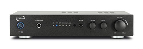Dynavox Digitale versterker TV-50, compact design, tv-versterker met schroefbare aansluitterminals, BT-antenne en… - Afbeelding 3
