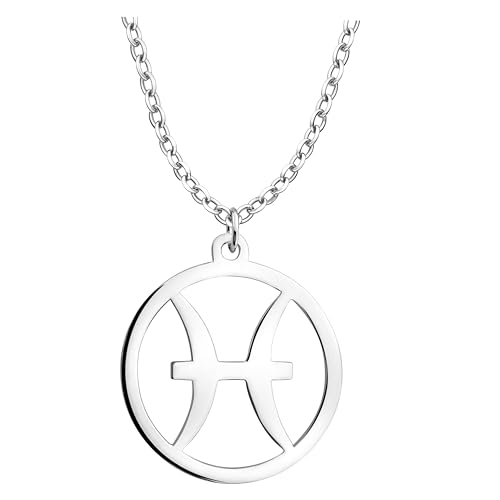 Sofia Milani - Collar para Mujeres en Plata de Ley 925 - Colgante de Signo Piscis - N0726