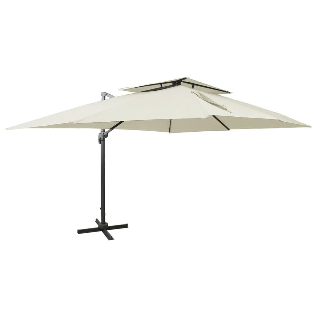 vidaXL Cantilever Garden Parasol | Sand