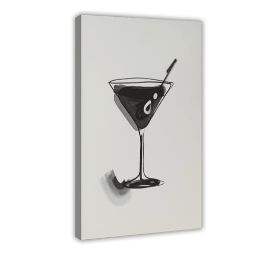 Toile Dirty Martini cocktail décoration murale haut de gamme pour bureau chic