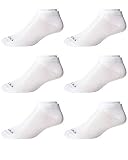 Nautica Men's Super Soft No-Show Low Cut Socks With Reinforced Heel And Toe (6 Pack), White, Size Sh