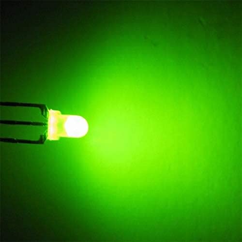 CHANZON 50 LED Duo Color 3mm Rosso/Verde - Diffusi, 3 Poli, Catodo Comune