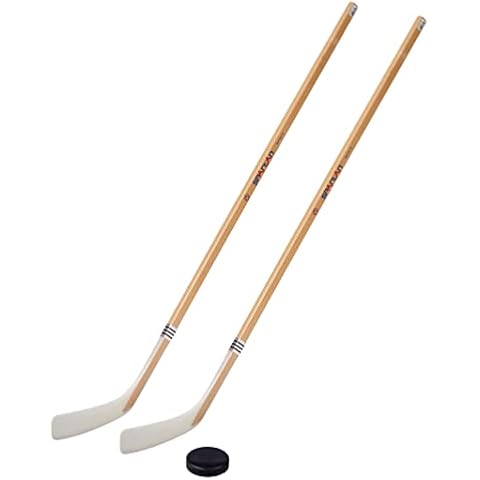 Unbekannt Eishockeyschläger-Set Kids 2: 2 Vancouver-Schläger 105cm gerade Kelle & Puck Cover