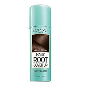 L’Oreal Paris Magic Root Cover Up Gray Concealer Spray, Medium Brown, 2 Oz(Packaging May Vary)
