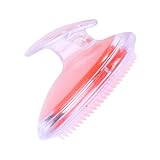 Healeved Runder Weicher Rutschfester Kopfhautmassagekamm Aus PVC Orangefarbene Haarmassagebürste Für Sanfte Kopfhautpflege Und Haarstyling Für Frizzfreies Haar Und Entspannende
