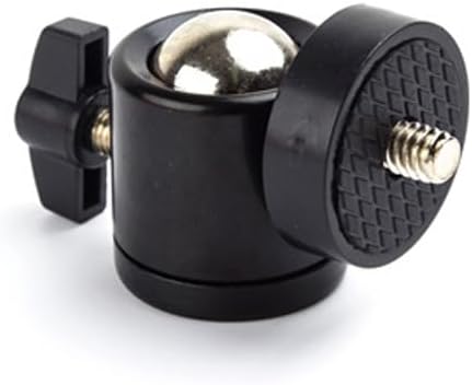 Miniatura 7 de Paquete de 3 mini cabeza esférica de 14 pulgadas con tornillo giratorio para trípode de 360 grados, adaptador de base giratoria de 360 grados,