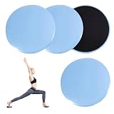 SRJQXH 4 Stück Fitness Sliders, Pilates Slider für Ganzkörpertraining, Sliders Fitness für Rumpftraining und Heimtraining, Himmelblau Slider, Geeignet für Teppich-, Fliesen-, Laminatböden