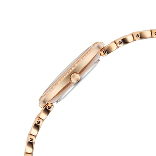 Image of Titan Raga Chic Glam with Quartz Analog FINE Vertical Satin + White Paint Dial Rose Gold Strap Watch for Women - 95392WM01