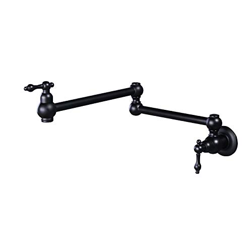 Robinet de remplissage de casserole noir mural en laiton pour cuisine - 2