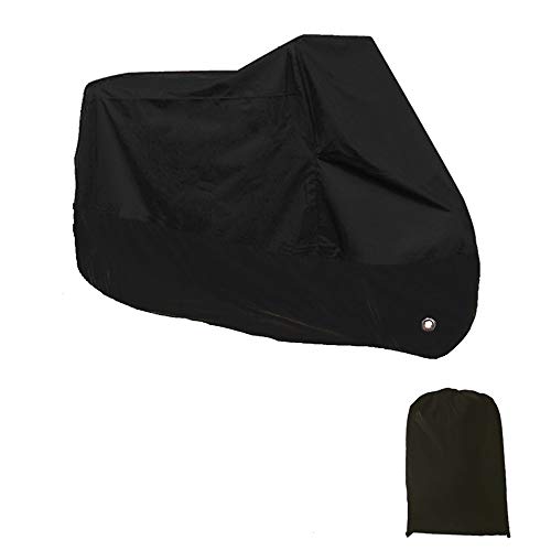Cubierta de la motocicleta, protección contra el polvo impermeable a prueba de polvo UV UV para todo clima Refugio de protección para motos con orificios de bloqueo, M Cover