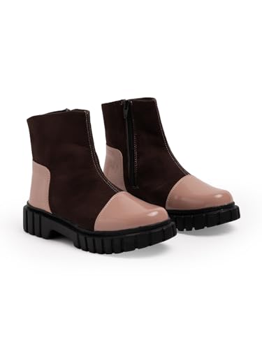 Image of Creattoes Slip-On Zipper Boots for Women & Girls - Trendy, Comfortable, and Easy to Style | CR105