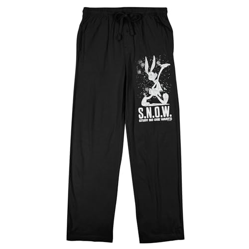 Looney Tunes Bugs Bunny Christmas Cheer Men's Black Sleep Pajama Pants