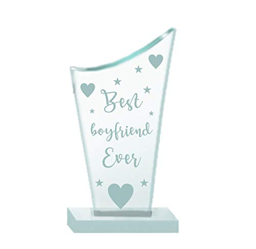 Paper Plane Design Valentines Day Gifts, Valentine Gift for Your Loved one, Crystal Mementos and Trophy for Couples Boyfriend Husband (Best Boyfriend)