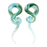New 2026 Unisex 2Pcs Glass Ear Plugs Tunnel Spiral Taper Cartilage Earring Gauges Expander Stretcher Flesh Piercing Jewelry Findings Fashion Trendy Accessories Creative Gift For Women And Men