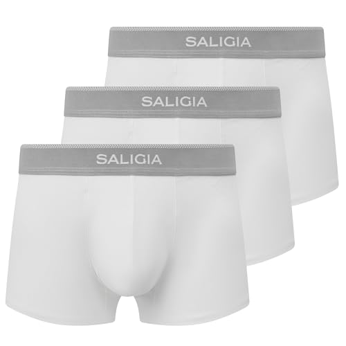 SALIGIA Retro Classic Men's Trunks - Premium Cotton Men's Underwear Pack with Breathable and Supportive Double-Layered Pouch
