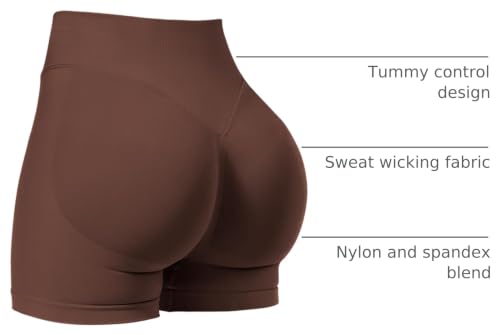 Image of VOYJOY Women Workout Impact Shorts 2.5 inch / 3.6 inch / 4.5 inch / 6 inch Scrunch Butt Booty | Tummy Control, High Waisted, Bike Short, Gentle Compression, for Women