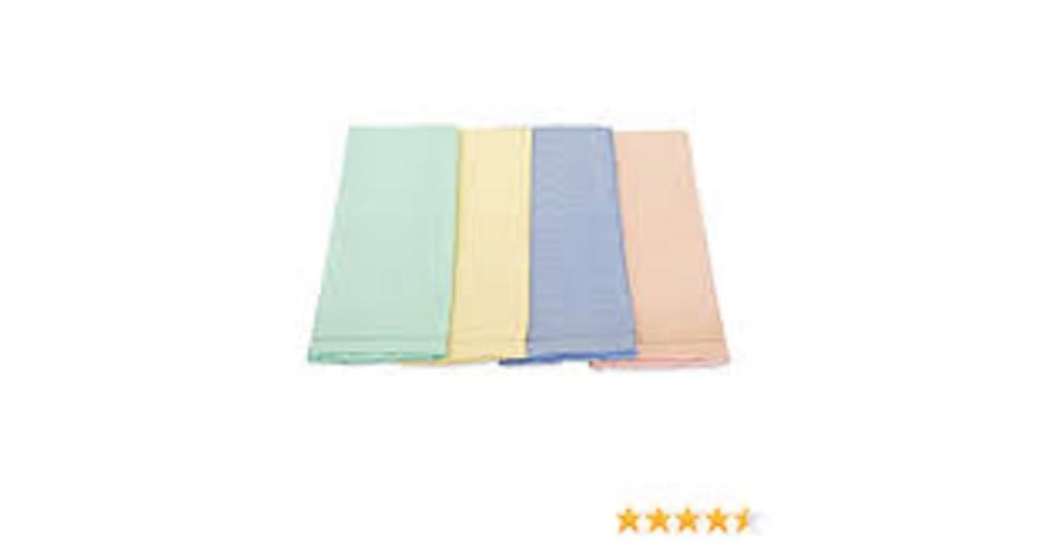 Generico Set 6 Asciugamani Fiandra Puro Lino da ricamare a punto croce Vittoria Colori tenui Made in italy