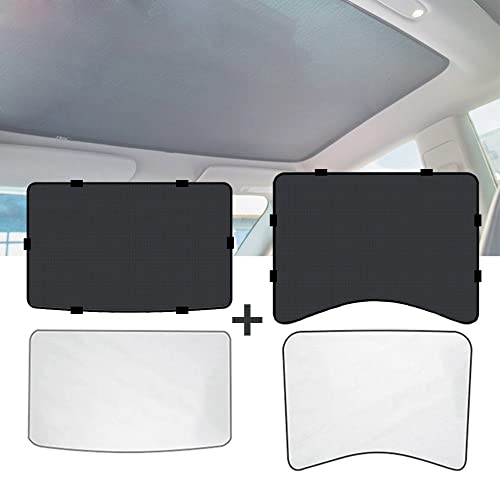 Parasol De Techo De Vidrio Para AutomóVil + Parasol Para Ventana Trasera, Compatible Con Te-Sla Model 3 2017-2020 2021, Visera Plegable Mejorada Con Cubierta Reflectante, Paquete De 4,2017-2020 Cover
