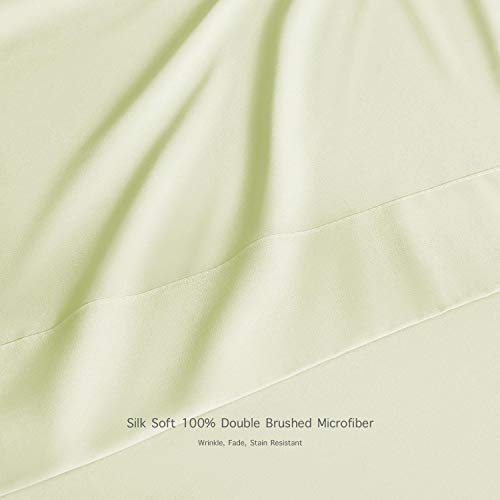 BASIC CHOICE Full Size Sheet Set - Breathable Cooling Sheets - Hotel Luxury Bed Sheets - Extra Soft - Deep Pockets - Easy Fit - 4 Piece Set - Wrinkle Free - Vanilla Bed Sheets - Fulls Sheets - 4 PC