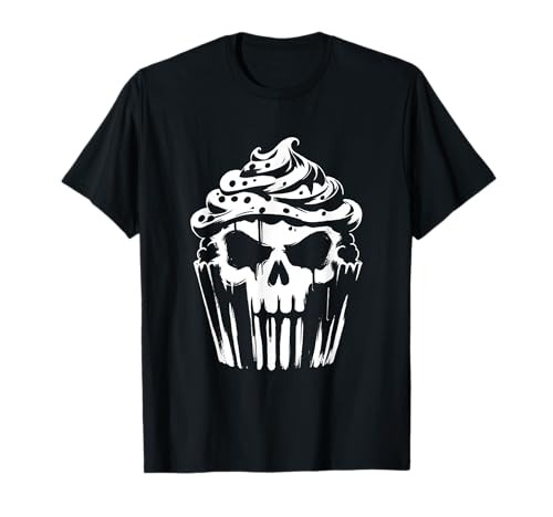Cupcake Skull - Esqueleto espeluznante Cupcake Amante de Halloween Camiseta